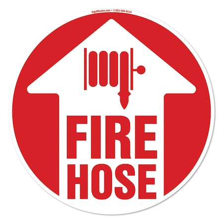 Fire Hose 16in Non-Slip Floor Marker, 12PK
